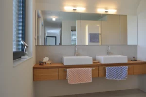 KLOCKE Badmoebel Eiche Aufsatzbecken Keramik (3)