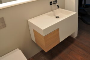 KLOCKE Waschtisch Corian Eiche saegerauh