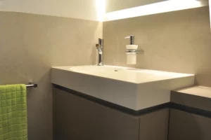 KLOCKE_Waschtisch_Corian_Wandverkleidung_Kunststoff