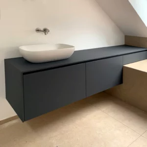 Klocke Badmoebel Anthrazit mit Aufsatzbecken